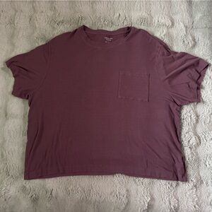 American Eagle Outfitters Mauve Soft & Sexy Pocket Tee